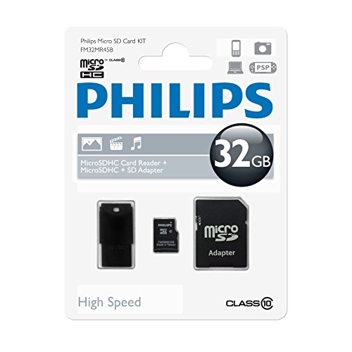 Philips micro SD Karte mSDHC 32 GB, Class 10 "3 in 1" inklusive SD Adapter und USB Adapter Philips micro SD Karte mSDHC 32 GB, Class 10 "3 in 1" inklusive SD Adapter und USB Adapter von Philips