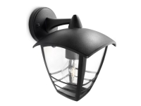 Outdoor wall light PHILIPS Creek, IP44, 1 x 60 W, E27, black, 17.5 x 20 x 24 cm von Philips