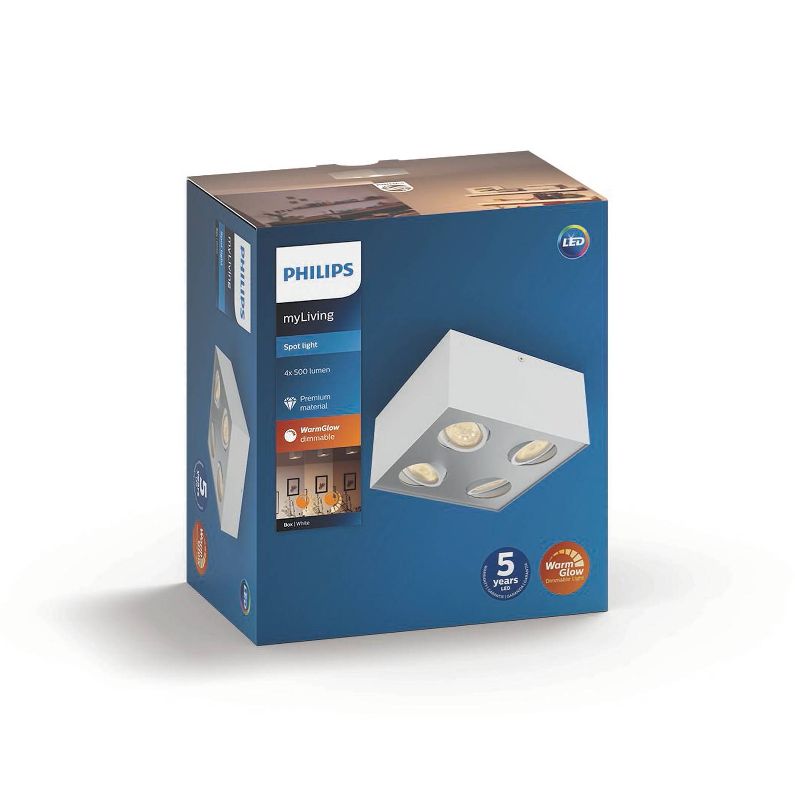 Philips myLiving Box LED-Spot vierflammig weiß von Philips