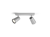 Philips myLiving Spot, Strahler Oberflächenbeleuchtung, GU10, 2 Glühbirne(n), LED, 220-240 V, Aluminium von Philips