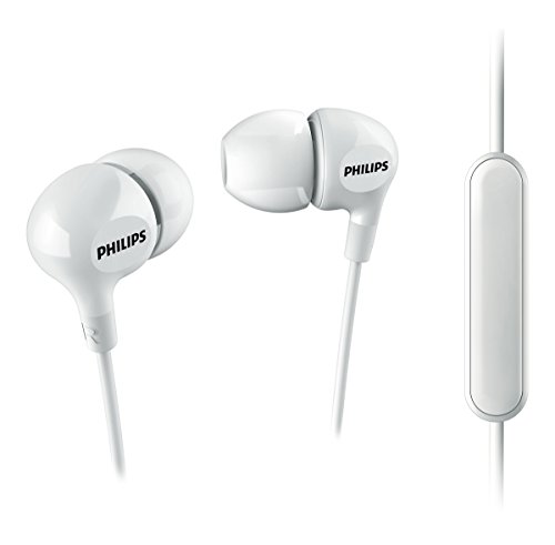 Philips she3555wt/27 Headset Binaural mit Kabellos, weiß Kopfhörer und Micro – Headsets und Tonabnehmer (Binaural, Ohrhörer, weiß, digital, 20 mW, kabelgebunden) von Philips