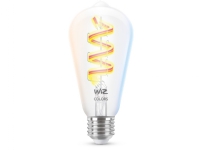 WiZ Filament-Lampe, transparent, 40 W ST64 E27, Intelligentes Leuchtmittel, Transparent, E27, Weiß, 470 lm, 6,3 W von Philips