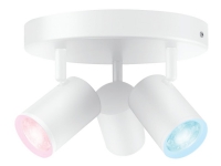 WiZ IMAGEO 3 x einstellbarer Spot Runde Platte, Intelligenter Einbaustrahler, Weiß, LED, Nicht austauschbare(s) Leuchtmittel, 2200 K, 6500 K von Philips