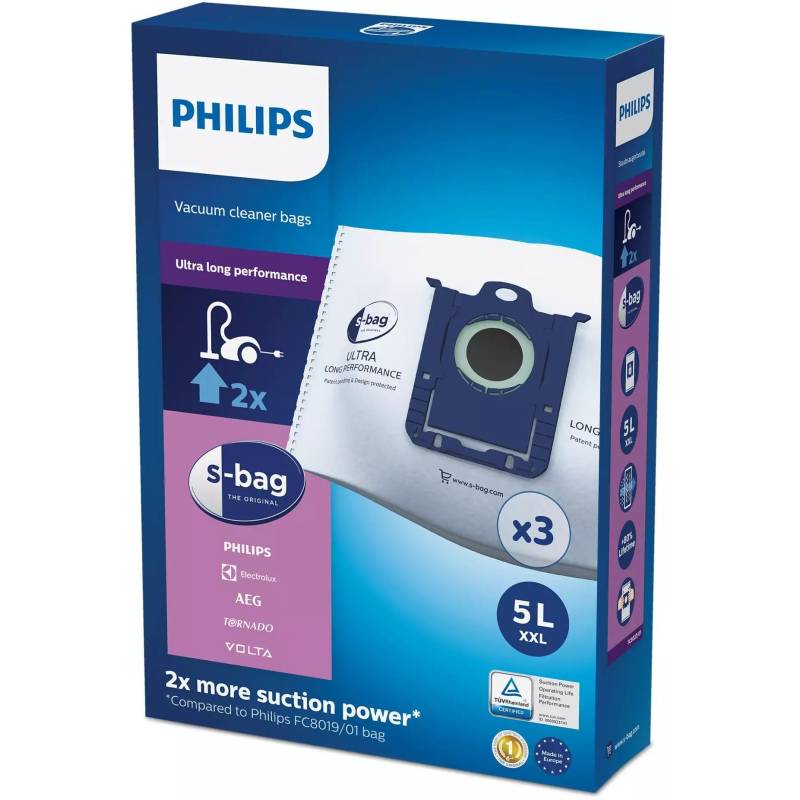 s-bag Staubsaugerbeutel FC8027/01, 3 Stück von Philips