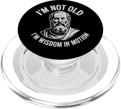 Funny Philosphy Teachers Im Not Old Im a wisdom In Motion PopSockets PopGrip für MagSafe von Philosophy Lover Vintage
