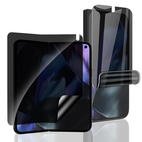 Phlleyaa Schutzfolie für Google Pixel 9 Pro Fold Sichtschutz Weich TPU Folie 1 Stück mit 1 Stück Externe Displayschutzfolie[1 +1 Stück],Blendschutz Anti Spy für Panzerglas für Pixel 9 Pro Fold von Phlleyaa