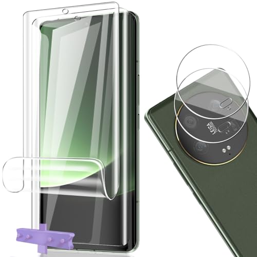 Phlleyaa Schutzfolie für Xiaomi 13 Ultra Weich TPU 2 Stück + Xiaomi 13 Ultra Panzer Schutz Glas Kameraschutz 2 Stück,Einfache Montage Bläschenfrei Panzerfolie für Xiaomi 13 Ultra von Phlleyaa