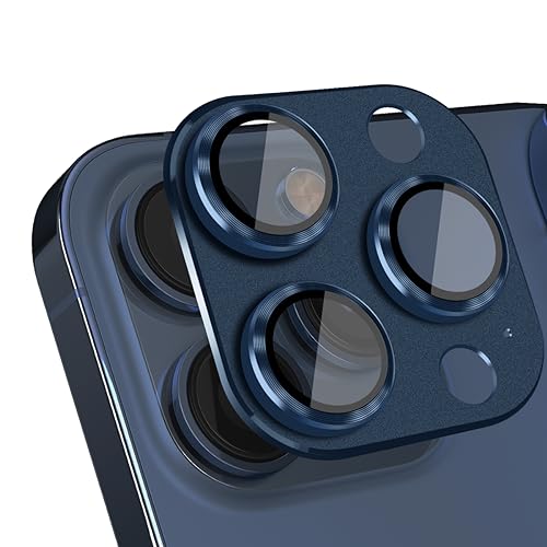 Phlleyaa Schutzfolie für iPhone 15 Pro/iPhone 15 Pro Max Panzer Schutz Glas Kameraschutz 1 Stück,9H Härte/Kameraschutz/Anti- Kratzer Panzerfolie für iPhone 15 Pro/iPhone 15 Pro Max (Blau) von Phlleyaa