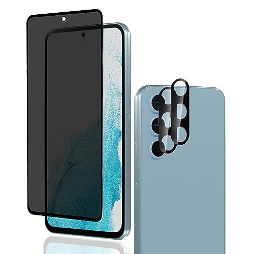 Phlleyaa Sichtschutz Schutzfolie für Samsung Galaxy A54 Displayschutz 1 Stück mit 2 Stück Kamera Schutzfolie[1+2 Stück],9H Härte/Bläschenfrei/Anti-Spy für Samsung Galaxy A54 Panzer Schutz Glas von Phlleyaa