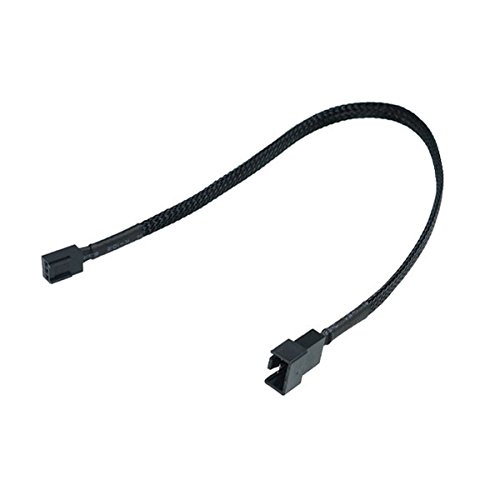 Phobya Adapter 4Pin PWM (Buchse) auf 3Pin (Stecker) 30cm - Schwarz Kabel Lüfterkabel und Adapter von Phobya
