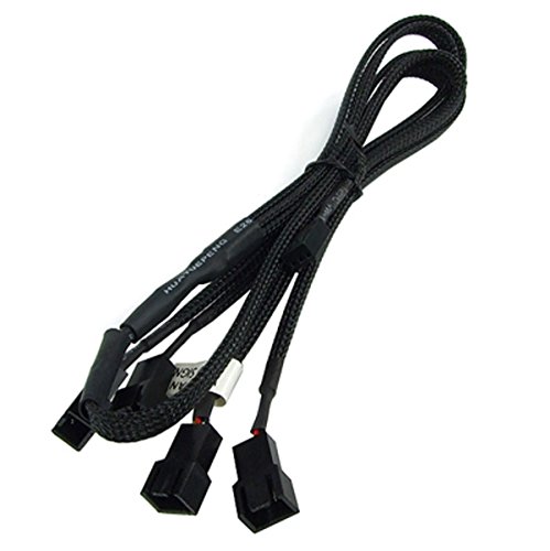 Phobya Y-Kabel 3Pin Molex auf 4X 3Pin Molex 60cm - Schwarz Kabel Lüfterkabel und Adapter von Phobya