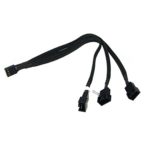 Phobya Y-Kabel 4Pin PWM 3X 4Pin PWM 10cm - Schwarz Kabel Lüfterkabel und Adapter von Phobya