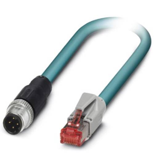 Phoenix Contact 1403497 M12 / RJ45 Netzwerkkabel, Patchkabel CAT 5, CAT 5e SF/UTP 0.50m Blau mit Ras von Phoenix Contact