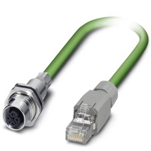 Phoenix Contact 1404367 M12 / RJ45 Netzwerkkabel, Patchkabel CAT 5, CAT 5e SF/UTP 0.50m Grün 1St. von Phoenix Contact