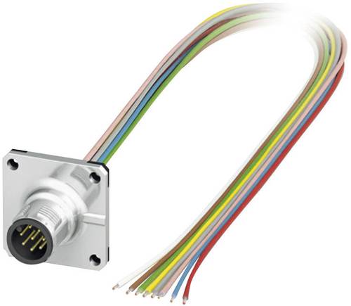 Phoenix Contact 1441561 Sensor-/Aktor-Einbausteckverbinder M12 Stecker, Einbau 0.50m Polzahl: 8 1St. von Phoenix Contact