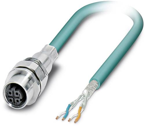 Phoenix Contact 1528484 Sensor-/Aktor-Einbausteckverbinder M12 Buchse, Einbau 0.50m Polzahl: 4 1St. von Phoenix Contact