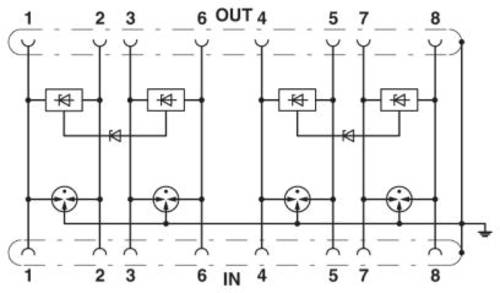 Phoenix Contact 2800763 D-LAN-CAT.5-HC Überspannungsschutz-Kontrolleinheit 1St. von Phoenix Contact