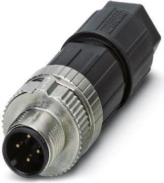Phoenix Contact M12 Gerade Stecker Gerades Kabel, 4 Pole, A-kodiert, Steckverbindung (1424657) von Phoenix Contact
