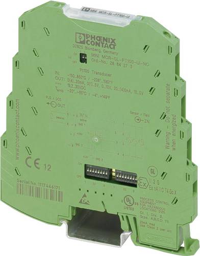 Phoenix Contact MINI MCR-SL-PT100-UI-NC Konfigurierbarer Temperaturmessumformer für Pt 100 2864273 von Phoenix Contact