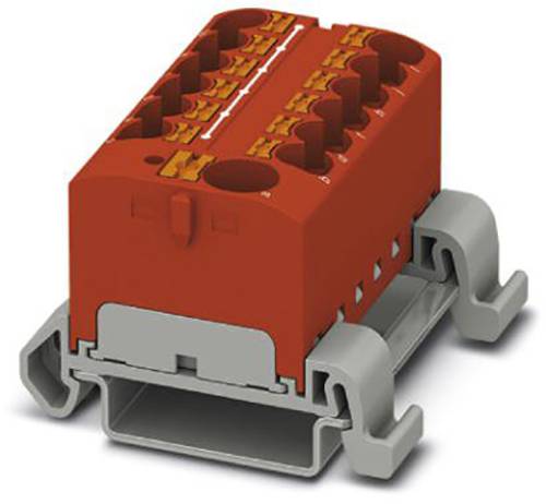 Phoenix Contact PTFIX 10/12X4-NS35A RD 3273750 Verteilerblock Polzahl (num): 13 0.2mm² 6mm² Rot 8St. von Phoenix Contact