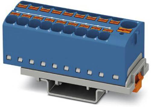 Phoenix Contact PTFIX 10/18X4-NS35 BU 3273638 Verteilerblock Polzahl (num): 19 0.2mm² 6mm² Blau 8St. von Phoenix Contact