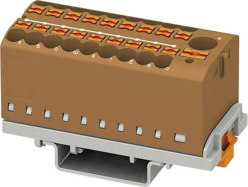 Phoenix Contact PTFIX 6/18X2,5-NS35 BN 3273120 Verteilerblock 0.14mm² 2.50mm² Braun 8St. von Phoenix Contact