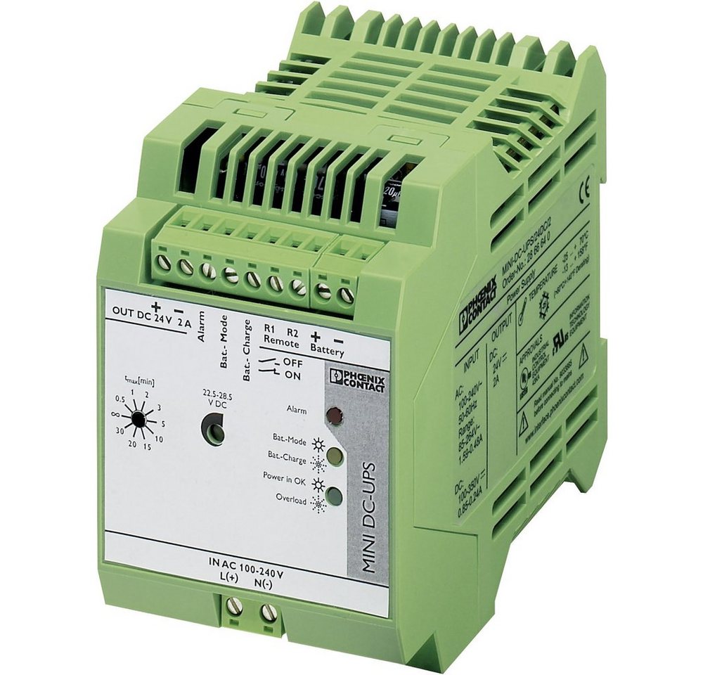 Phoenix Contact Phoenix Contact MINI-DC-UPS/24DC/2 Industrielle USV-Anlage (DIN Rail) Hutschienen-Netzteil von Phoenix Contact