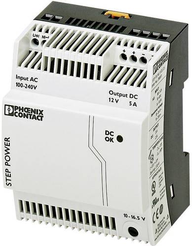 Phoenix Contact STEP-PS/1AC/12DC/5 Hutschienen-Netzteil (DIN-Rail) 12 V/DC 5A 60W Anzahl Ausgänge:1 von Phoenix Contact