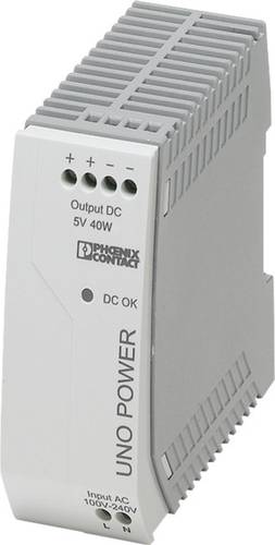 Phoenix Contact UNO-PS/1AC/ 5DC/ 40W Hutschienen-Netzteil (DIN-Rail) 5 V/DC 8A 25W Anzahl Ausgänge: von Phoenix Contact