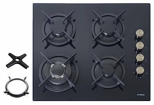 Phönix PG-604ST Gaskochfeld 4 flammig Glas Gaskocher Einbauherd + WOK-Aufsatz + Herdkreuz Phönix PG-604ST Gaskochfeld 4 flammig Glas Gaskocher Einbauherd + WOK-Aufsatz + Herdkreuz von Phönix Germany