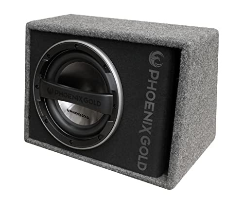 Phoenix Gold Z112ABV2 30cm 80W Subwoofer-Bass-Reflex Box (integr. Class-A/B Verstärker / 1x 4Ω Ohm/High- und Low-Level Eingänge + Auto-On/Tiefpassfilter/inkl. Fernbedienung/inkl. Kabel-Kit) von Phoenix Gold