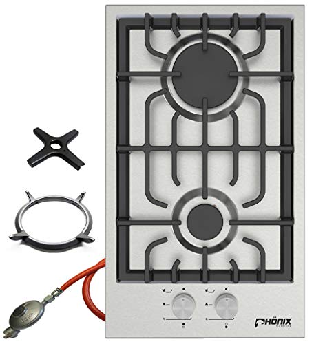 Phönix Domino-SL Gaskochfeld Edelstahl Gaskocher 2 flammig Propan-/ Erdgas + Gasschlauch-Regler + WOK-Aufsatz Phönix Domino-SL Gaskochfeld Edelstahl Gaskocher 2 flammig Propan-/ Erdgas + Gasschlauch-Regler + WOK-Aufsatz von Phönix germany