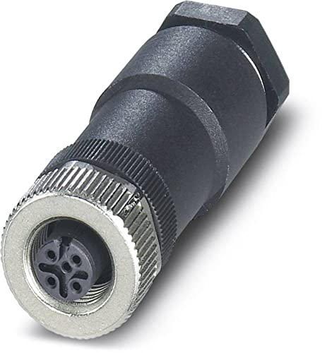 PHOENIX CONTACT SACC-M12FS-4CON-PG11-M PWR Power Steckverbinder, 4 Polig, Buchse Gerade M12, Kodierung A, Schraubanschluss, Vernickelt, Kabelverschraubung Pg11, 8 mm-10mm Kabelaußendurchmesser von Phoenix