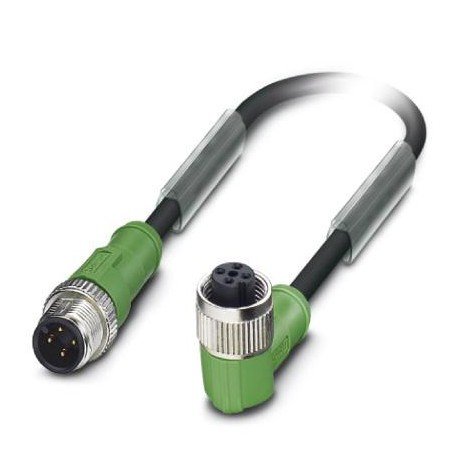 Phoenix 1668506 3 m schwarz, grau-Kabel Signal – Kabel-Signal (3 m, M12, schwarz, grau) von Phoenix