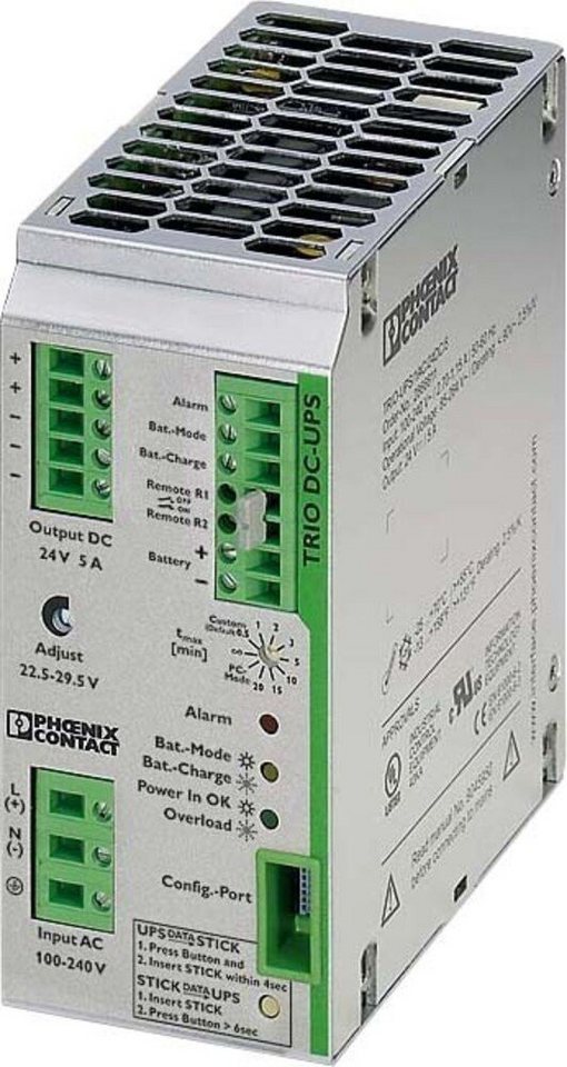 Phoenix Phoenix Contact Stromversorgung TRIO-UPS/1AC/24DC/ 5 Netzwerk-Patch-Panel von Phoenix