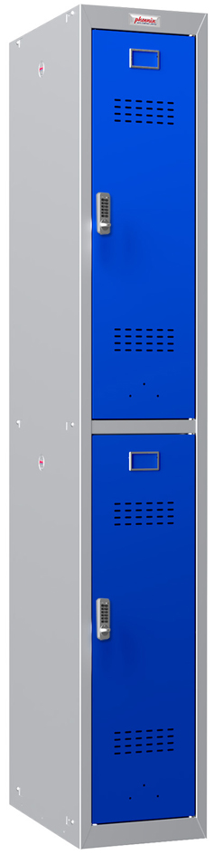 phoenix Spind PL1230, 2 Türen, Elektronikschloss, grau/blau von Phoenix