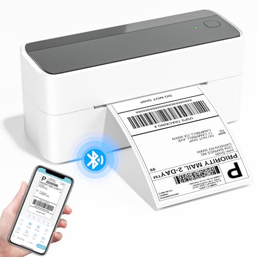 Phomemo 241BT Etikettendrucker Bluetooth, DHL Thermodrucker 4x6 Ettikettendrucķer Label Printer, Bluetooth Etikettiergerät für Versandpakete Kompatibel mit Barcode, Amazon, Etsy, Shopify, DHL, UPS von Phomemo