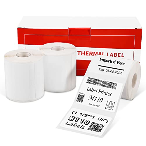 Phomemo 3 Rollen M110 Etikett Thermoetikettenpapier- Multifunktionales selbstklebendes Etikett,Kompatibel mit Phomemo M110 M200 M220 M120 M221 EtikettDruckern，1.57"x1.18" (40x30mm),230 Etiketten/Rolle von Phomemo