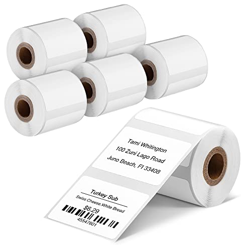 Phomemo 6 Rollen 1.57''X1.18'' (40x30mm) Etikettenpapier, Premium Mehrzweck Thermo Haftetikett für Barcode, 230 Etiketten/Rolle. Kompatibel mit M120/M220/M110/M221 Etikettenmacher von Phomemo