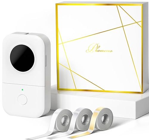 Phomemo D30 Beschriftungsgerät Selbstklebend Mini Etikettiergerät Bluetooth Etikettendrucker Label Printer mit 3 Rollen etikettenpapier Geschenkbox,Labelmaker Geeignet für Haushalt und Büro - Weiß Phomemo D30 Beschriftungsgerät Selbstklebend Mini Etikettiergerät Bluetooth Etikettendrucker Label Printer mit 3 Rollen etikettenpapier Geschenkbox,Labelmaker Geeignet für Haushalt und Büro - Weiß von Phomemo