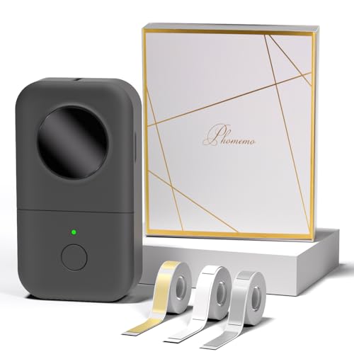 Phomemo D30 Etikettendrucker Etikettiergerät Mini Beschriftungsgerät Selbstklebend Label Printer mit 3 Rollen etikettenpapier Geschenkbox,Bluetooth Label Drucker Geeignet für Haushalt und Büro -Grau Phomemo D30 Etikettendrucker Etikettiergerät Mini Beschriftungsgerät Selbstklebend Label Printer mit 3 Rollen etikettenpapier Geschenkbox,Bluetooth Label Drucker Geeignet für Haushalt und Büro -Grau von Phomemo