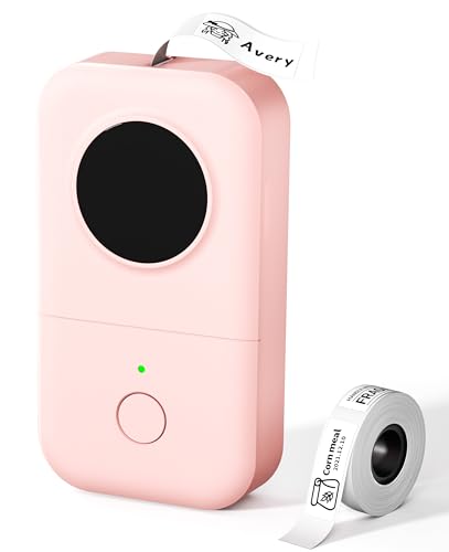 Phomemo D30 Etikettiergerät - Bluetooth Etikettendrucker Selbstklebend Mini Thermo Beschriftungsgerät,Tragbarer Labeldrucker für Zuhause,Schule,Küche Büro,Ettikettiergeraet für iOS & Android - Rosa von Phomemo