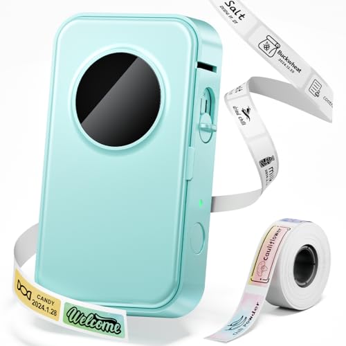 Phomemo D35 Etikettendrucker, Mini Bluetooth Etikettiergerät Tragbarer beschriftungsgerät selbstklebend Labeldrucker, Handgerät Kabelloser Label Printer Für Zuhause, Büro, Schule von Phomemo