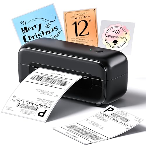 Phomemo Etikettendrucker DHL USB,PM246S Thermodrucker 4x6,Thermo-Versandetiketten Drucker,Schwarz Labeldrucker for Amazon,Ebay,FedEx,UPS(Schwarz) von Phomemo