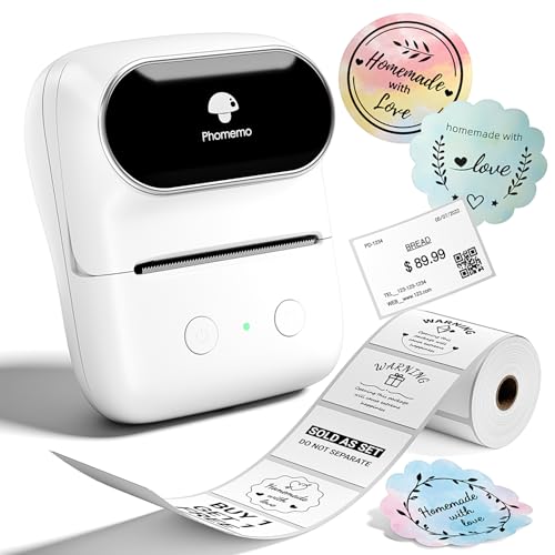 Phomemo Etikettendrucker M108 Bluetooth Etikettendrucker Selbstklebend Thermo Etikettiergerät,Tragbarer Labeldrucker für Barcode,Einzelhandel,Büro,Kompatibel mit Telefonen und PC-System Phomemo Etikettendrucker M108 Bluetooth Etikettendrucker Selbstklebend Thermo Etikettiergerät,Tragbarer Labeldrucker für Barcode,Einzelhandel,Büro,Kompatibel mit Telefonen und PC-System von Phomemo