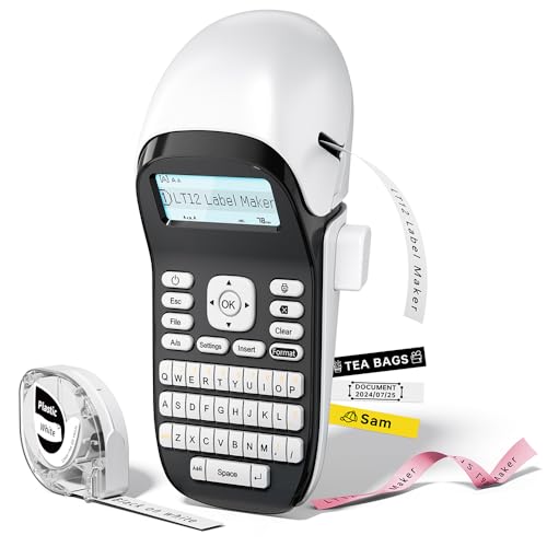 Phomemo LT12 Etikettendrucker Bluetooth Tragbarer Beschriftungsgerät Selbstklebend mit QWERTZ-Tastatur Handheld Drucker für Haushalt, Büro, Lager (203 DPI, USB-C)-Weiß Phomemo LT12 Etikettendrucker Bluetooth Tragbarer Beschriftungsgerät Selbstklebend mit QWERTZ-Tastatur Handheld Drucker für Haushalt, Büro, Lager (203 DPI, USB-C)-Weiß von Phomemo