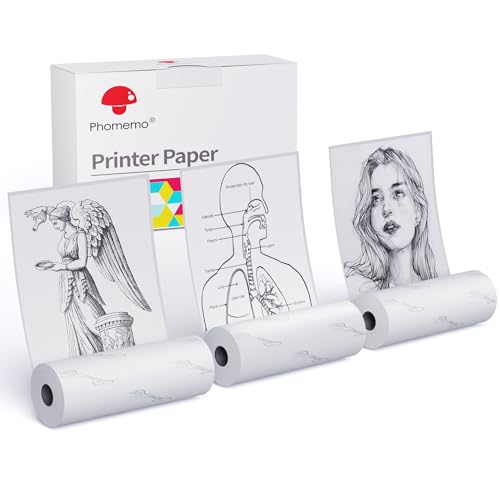 Phomemo M02 Thermopapier Weiß 3er-Satz Selbstklebendes Druckerpapier, Kompatibel mit Phomemo M02 M02S M02 Pro M03 Phomemo M02 Thermopapier Weiß 3er-Satz Selbstklebendes Druckerpapier, Kompatibel mit Phomemo M02 M02S M02 Pro M03 von Phomemo