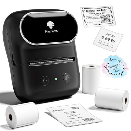 Phomemo M108 Bluetooth Etikettendrucker Thermo Etikettiergerät Etikettendrucker Selbstklebend mit 3 Etikettenrollen,Tragbarer Labeldrucker für Barcode,Einzelhandel,Büro Phomemo M108 Bluetooth Etikettendrucker Thermo Etikettiergerät Etikettendrucker Selbstklebend mit 3 Etikettenrollen,Tragbarer Labeldrucker für Barcode,Einzelhandel,Büro von Phomemo