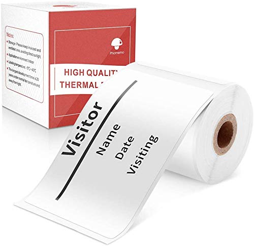 Phomemo M110 Thermoetikettenpapier-Multifunktionales selbstklebendes Etikett Adressetikett，1.97“x3.15”（50x80mm）, Geeignet für Phomemo M110 M200 M120 M220 M221 Etikettendrucker,100 Etiketten/Rolle von Phomemo