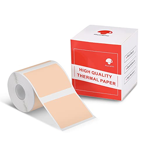 Phomemo M110 etikettenpapier- Multifunktionales selbstklebendes Etikett，1.57"x1.18" (40x30mm), Geeignet für Phomemo M110 M200 M120 M220 M221 Etikettendrucker, 230 Etiketten/Rolle (Khaki） von Phomemo